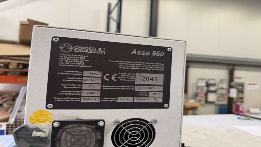 Chiossiecavazzuti, ASSO 950 Textile electric Dryer